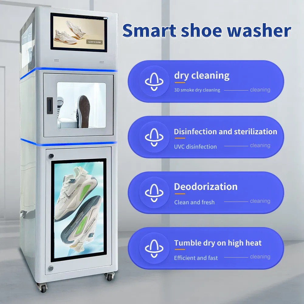 Upus Automatic Outdoor Hotel Shoe Dry Steam Cleaning Machine Sneakers Shoes Coin Cleaning Vending Machine