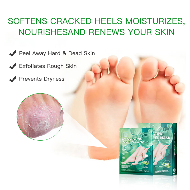 Beauty Cosmetics Foot Care Moisturize Spearmint Aloe Vera Exfoliating Foot Peel Mask