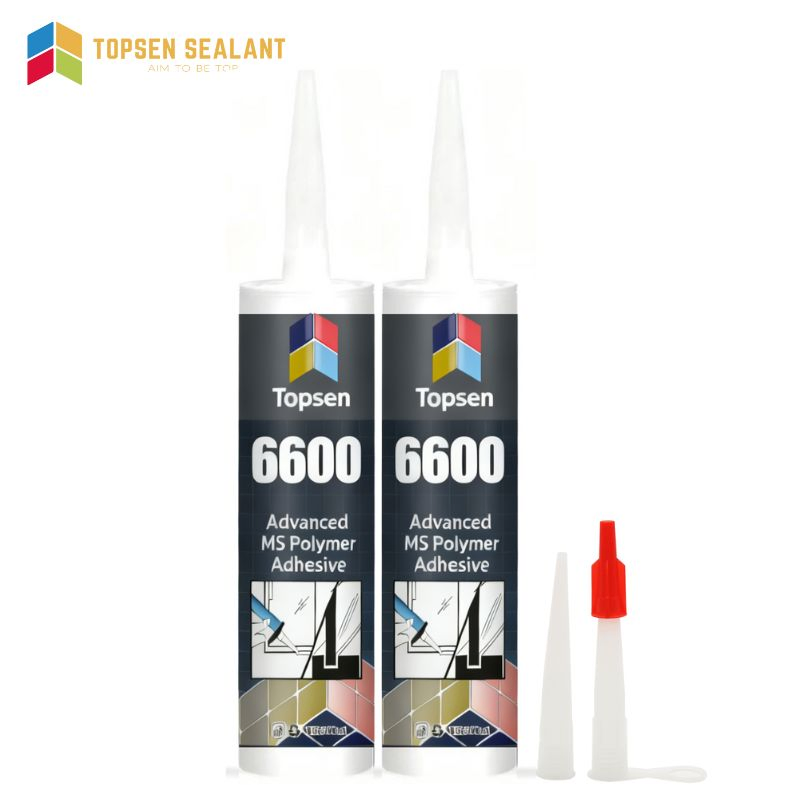 Topsen 6600 Weatherproof Ms Hybrid Polymer Adhesive UV Resistant, High Bond Strength for Outdoor & Indoor Sealing