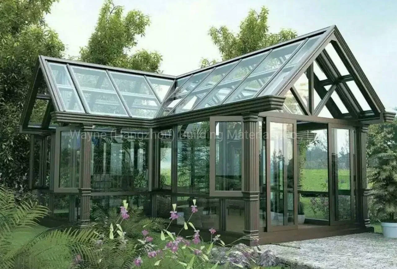 Modern Design Aluminum Sunroom with Double Glazed Safety Glass and Customized Color Aluminum Frame for Balcony Glass Extension and Outdoor Room