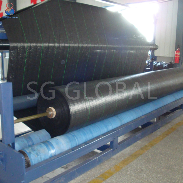 China Factory Wholesale 6FT 12FT 15FT Black PP Woven Weed Mat for Garden