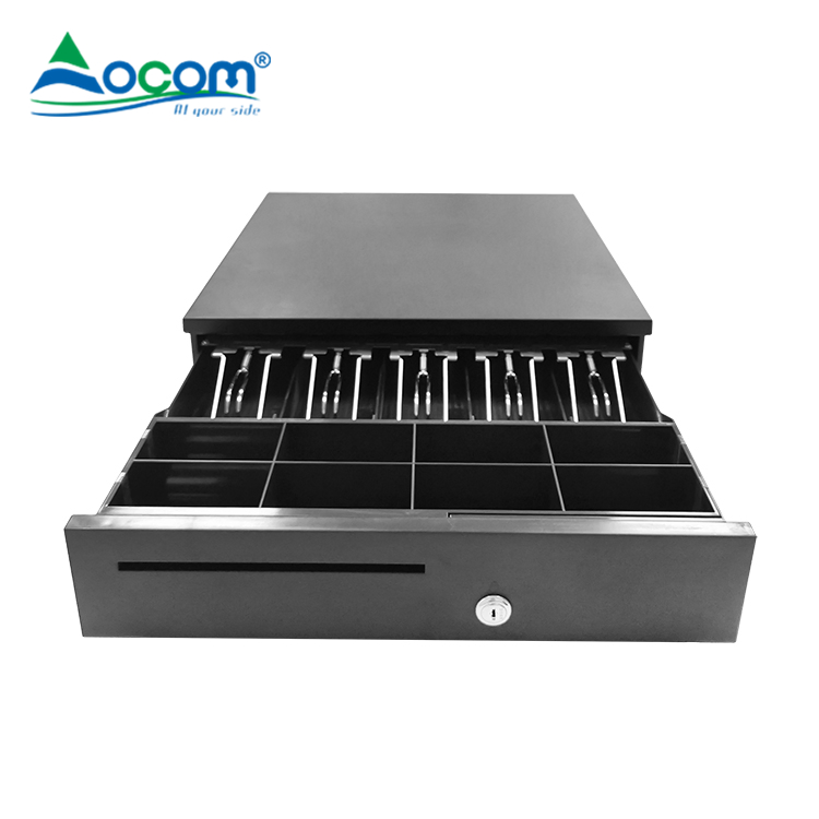 Versatile POS Cash Drawer - Compatible with 5b8c/6b4c Ports, Pluggable Cable & Clean Desk Outlet Design Cash Drawer