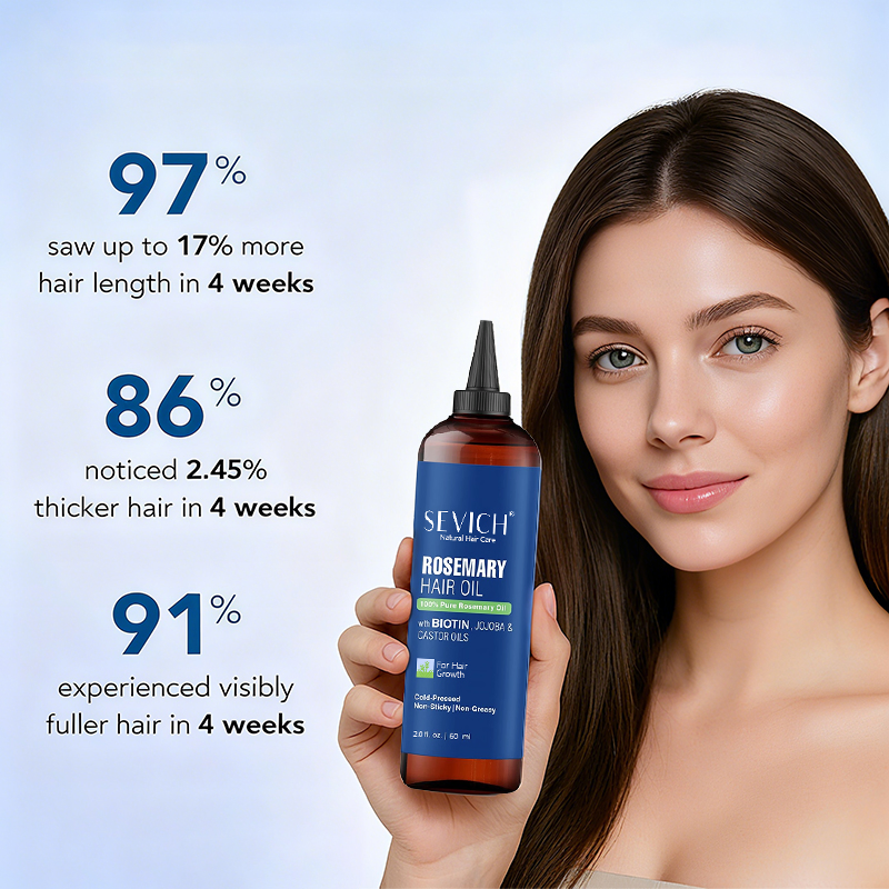 Factory Wholesale Natural Herbal Rosemary Biotin Hair Essential Oil 60ml Repair Hair Growth Serum Oil