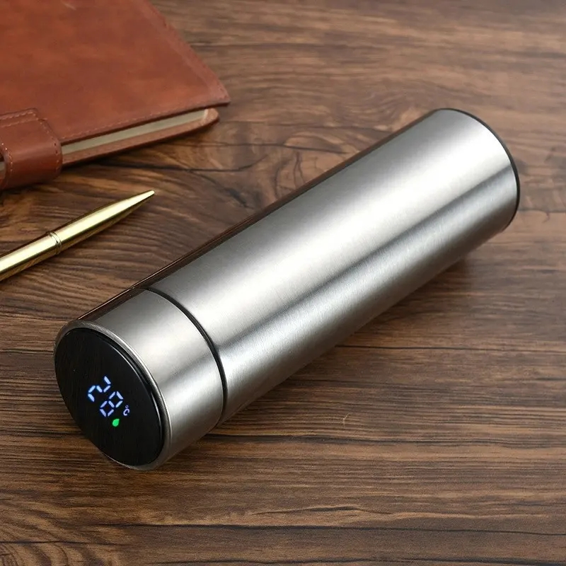 500ml Digital Temperature Display Coffee Tea Travel Tumbler LED Vacuum Flask