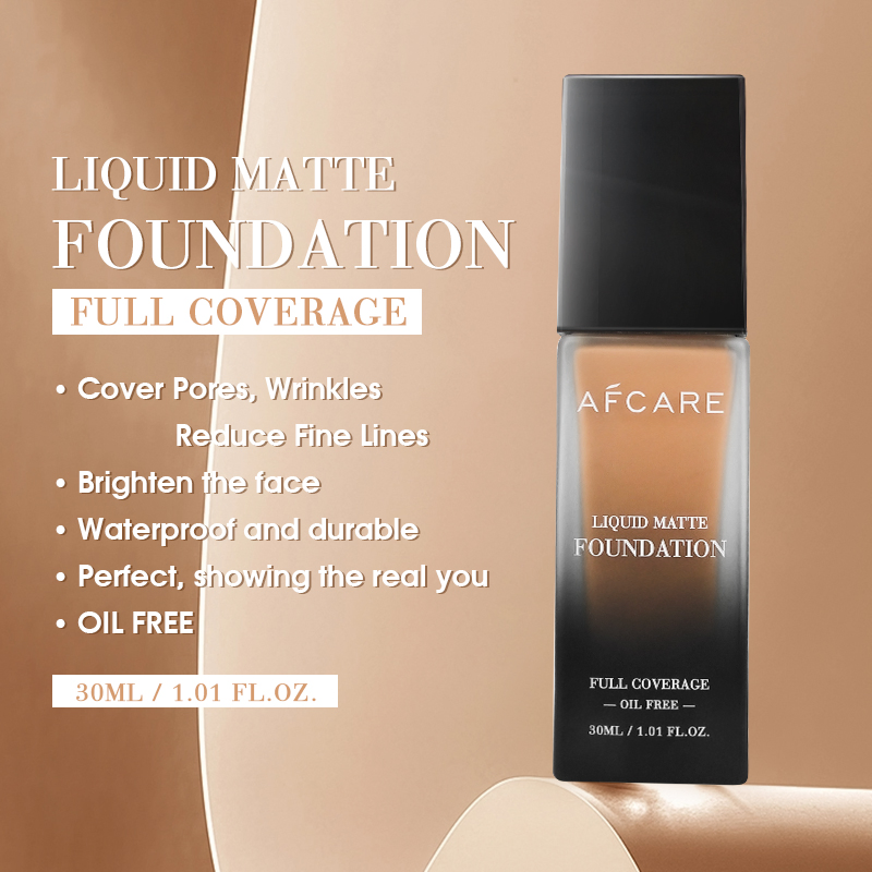 Matte Waterproof Liquid Foundation Paraben-Free Concealer Oil-Control and Maquillaje Belleza Oil-Free Liquid Foundation Own Logo