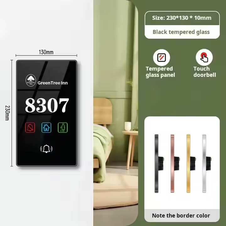 Modern Design Hotel Room LED Light Logo for Free Do Not Disturb Smart Switch System with Dnd Sign Plate Enhanced Door Access Control for Hotel Guests Doorplate