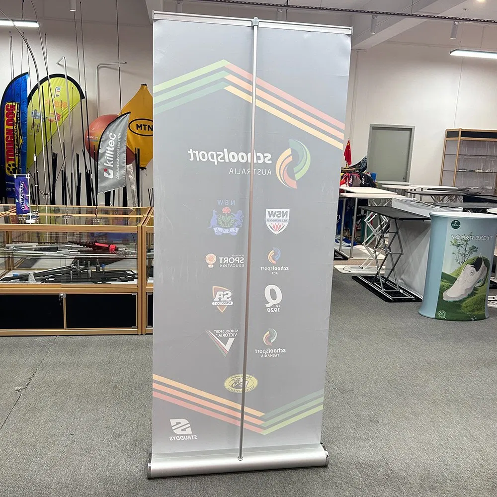 Customized Luxury Roll-up PVC Banner Outdoor Reinforced with Steel Plastic Portable Aluminum Alloy Frame Advertising Display