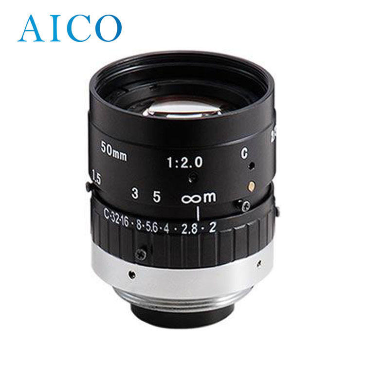 Объектив 50 мм F2.0 C Mount для машинного зрения, 2Мп