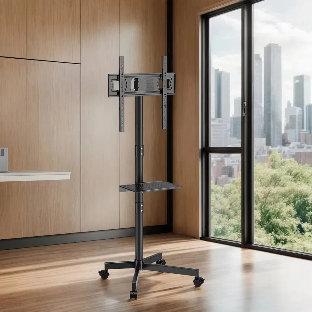 Floor Stand Holder for Mobile TV Cart Bracket, 300n Capacity