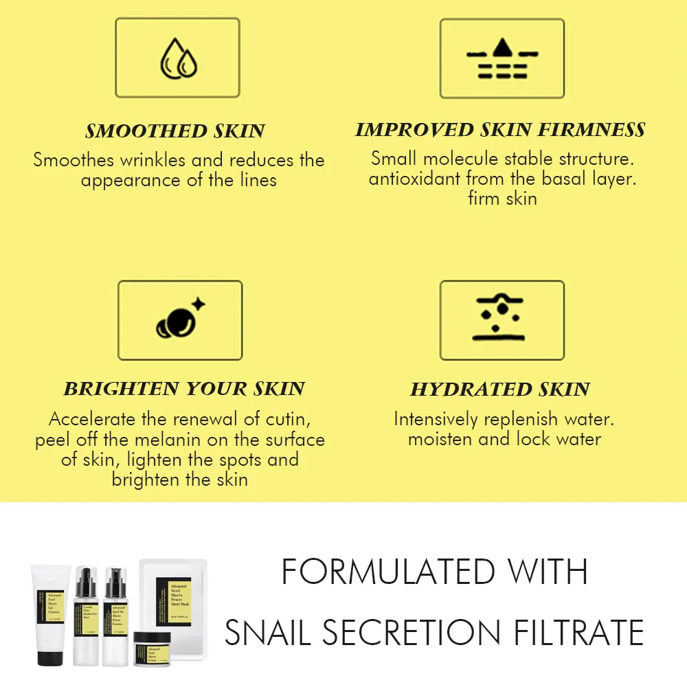 Beauty Cosmetics Skin Care Deep Moisturizing Brightening Skin Snail Face Cream Cosmetics