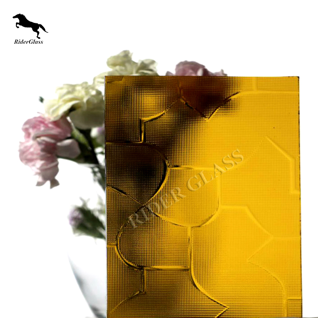 3-8mm Clear Amber Patterned Figured Glass