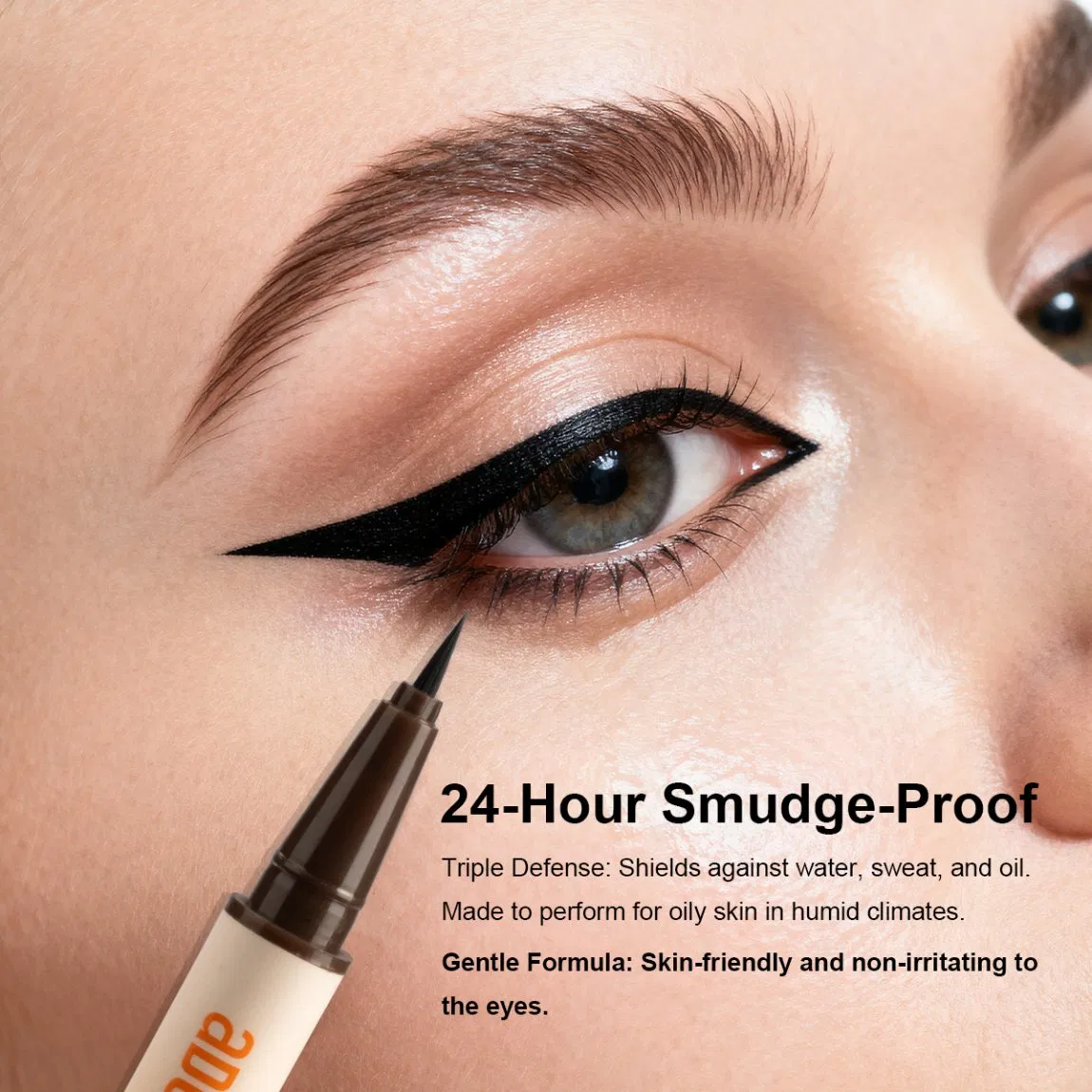 Best Permanent Hypoallergenic Natural Vegan Brown Black Waterproof Smudge-Proof Good Liquid Eyeliner