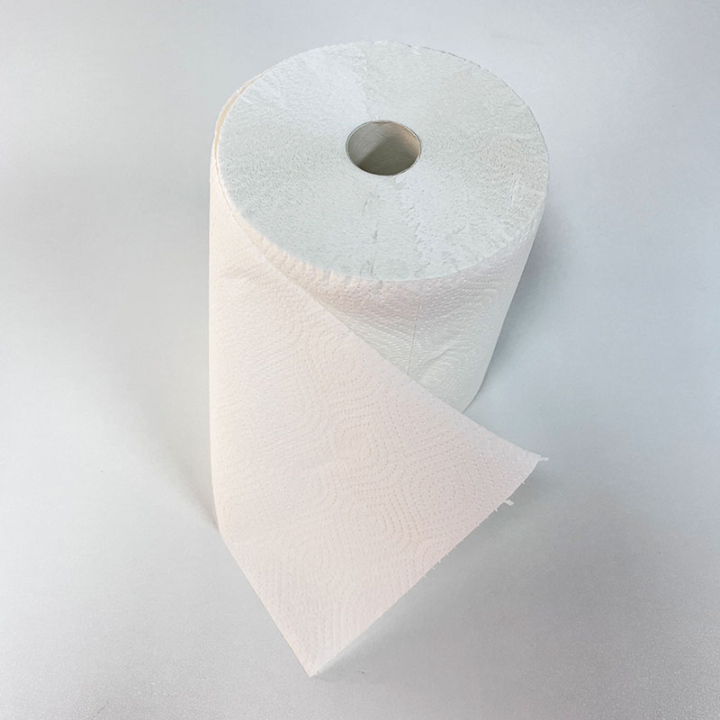 High Quality Natural Disposable Embossed Strong Water Oil Absorption Wood Pulp Kitchen Towel Paper Roll