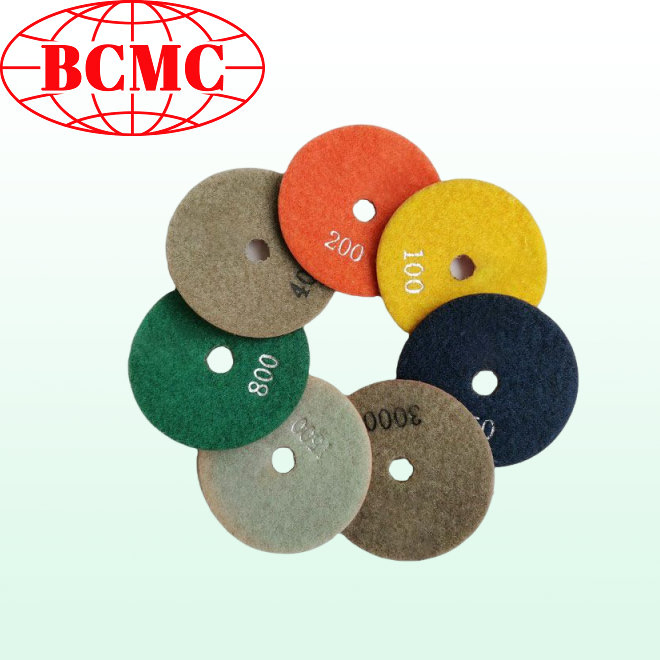 Bcmc 4/5/6 Inch 100mm High Quality Diamond Stone Polishing Pad for Buffing and Grinding Stone