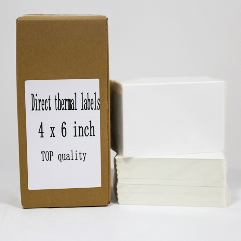 Thermal Paper Self-Adhesive Raw Materials 4X6 Inch Logistics Shipping Label Express Blank Folding Label Sticker