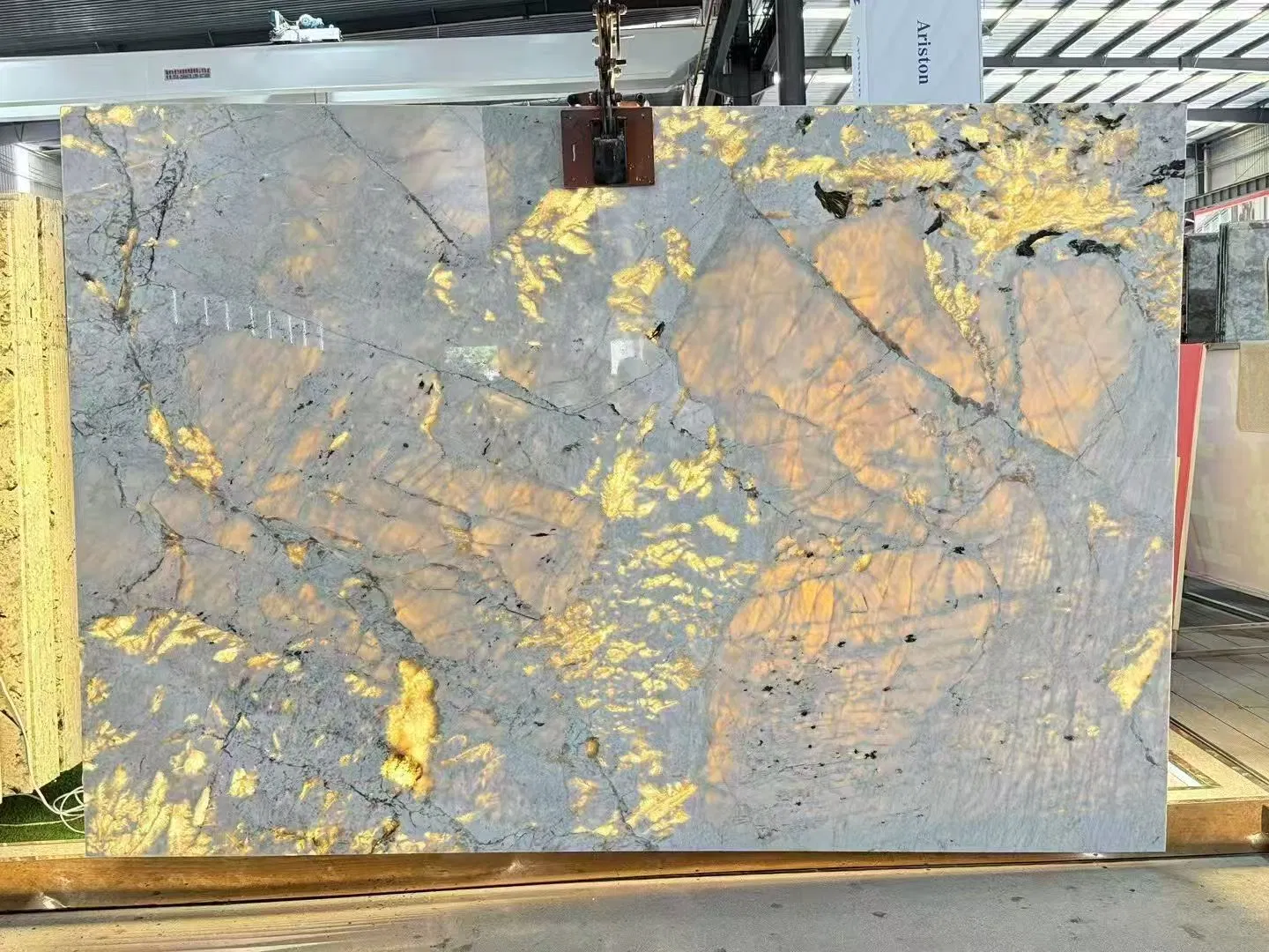 Luxury Villa Background Wall Decor Translucent Quartzite Marble Stone Slab