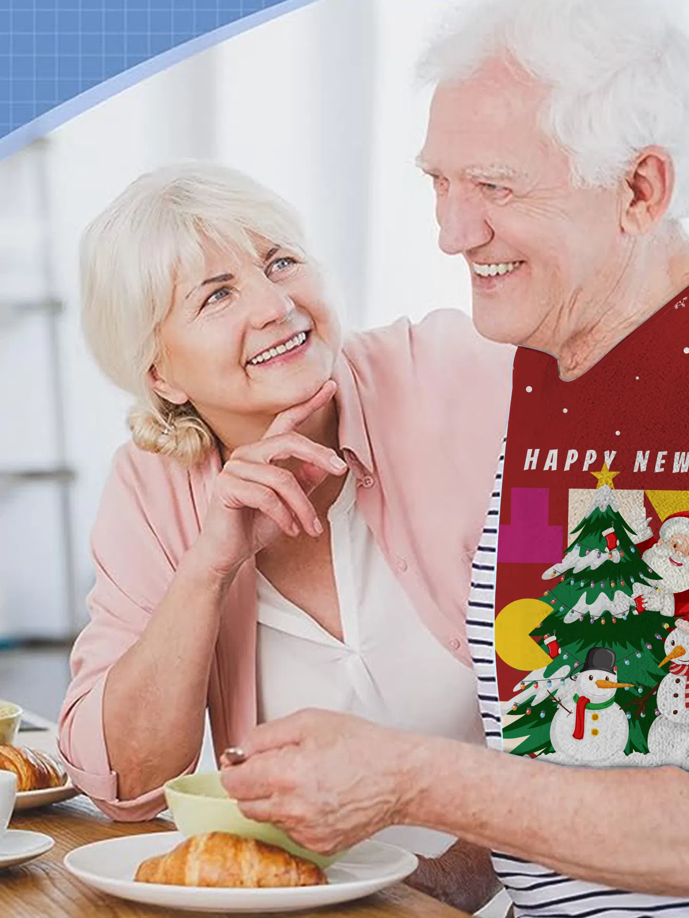 Waterproof and Stain-Resistant Food Cloth, Christmas Towel Material, Elderly Bib, Mouthwash, Adult Bib