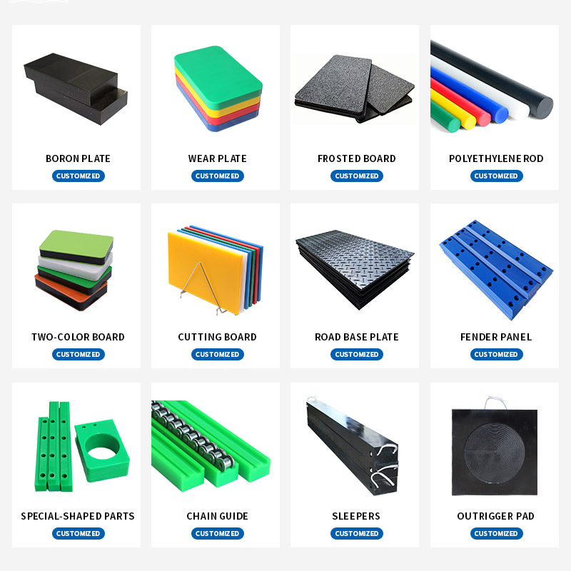 Recycled Anti UV UHMW PE Plastic Sleepers 200*200 for Crane