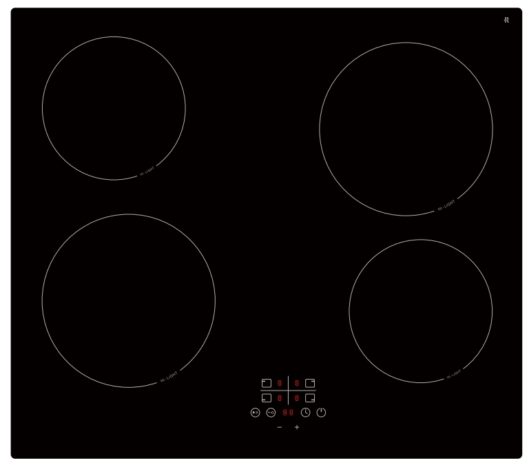 ODM Kitchen Household Infrared 1000W Built-in 4-Burner Electric Ceramic Cooker Hob with Certification
