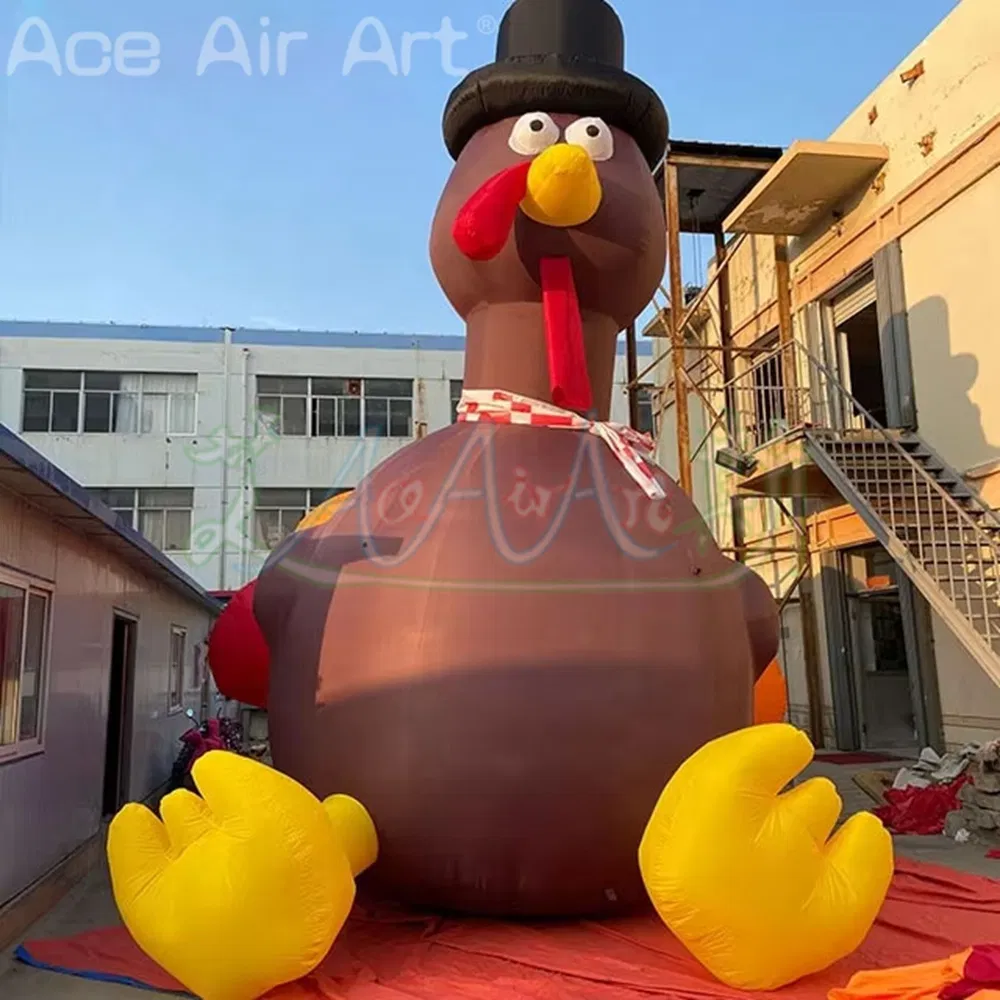 Outdoor Giant Advertising Inflatable Turkey Animal Mascot Chicken Model Blow up Turkey for Thanksgiving Day Decoration