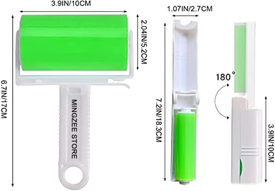 Retractable Adhesive Lint Roller with Dust Cover Sticky Rollers Bulk for Pet Hair Removal Grooming Tools