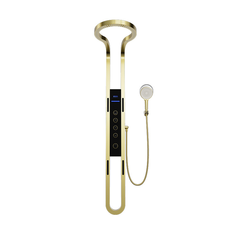 Brass Constructed Leak Proof Contemporary Wall Mounted Rainfall Handheld Shelf Shower Set