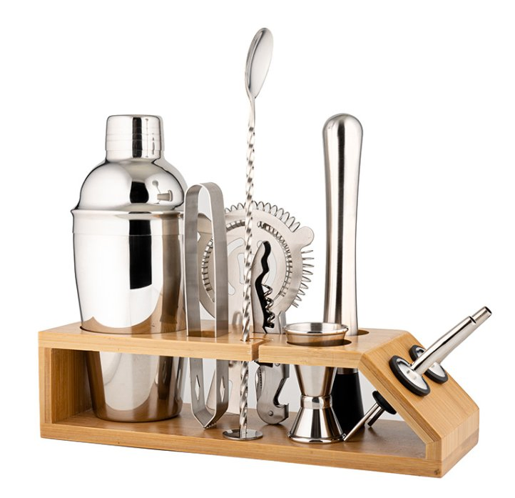 Manufacturer Stainless Steel Wine Cocktail Shaker Bar Tools Barman Kit Cocktail Shaker Set