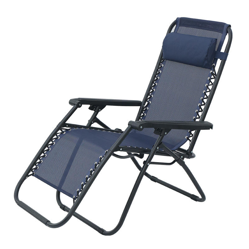 Adjustable Lounge Beach Chair Outdoor Steel Folding Reclining Camping Chairs
