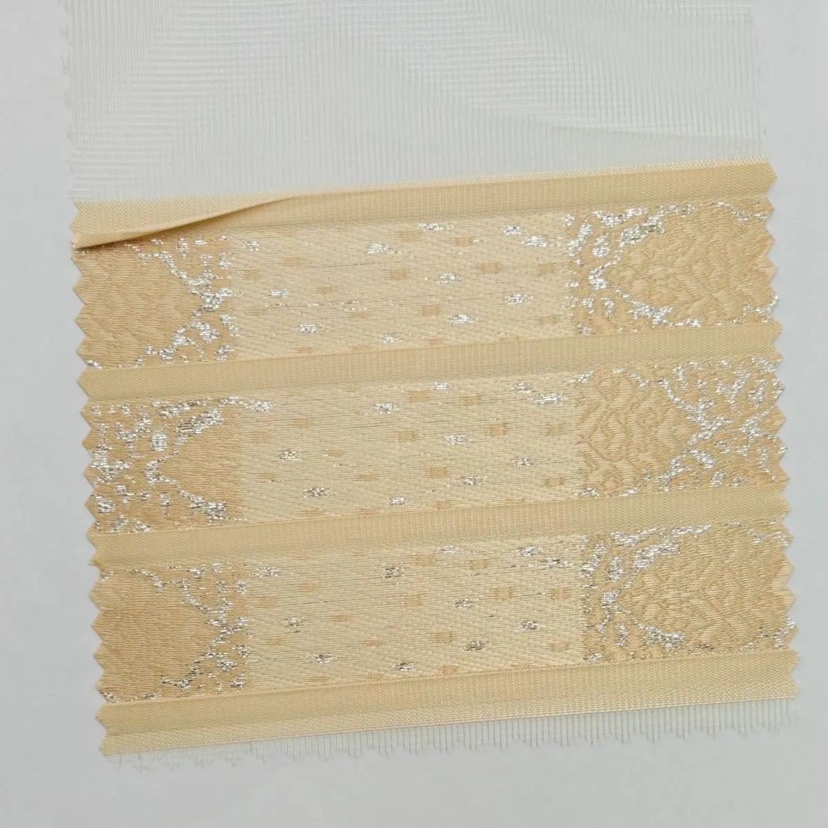 Elegant Four-Pleat Jacquard Zebra Roller Blinds for Modern Spaces