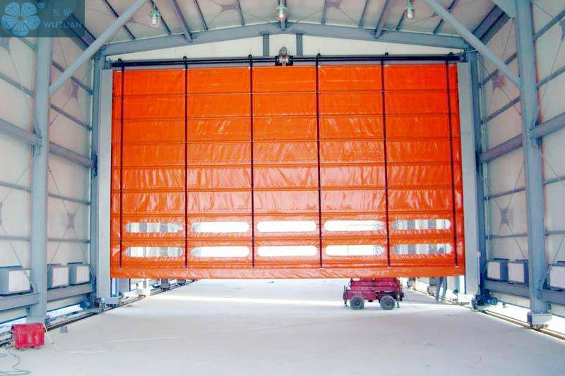 Industrial Automatic Big Size Wind Resistant High Speed Rapid Folding up Door for Factory Main Gate