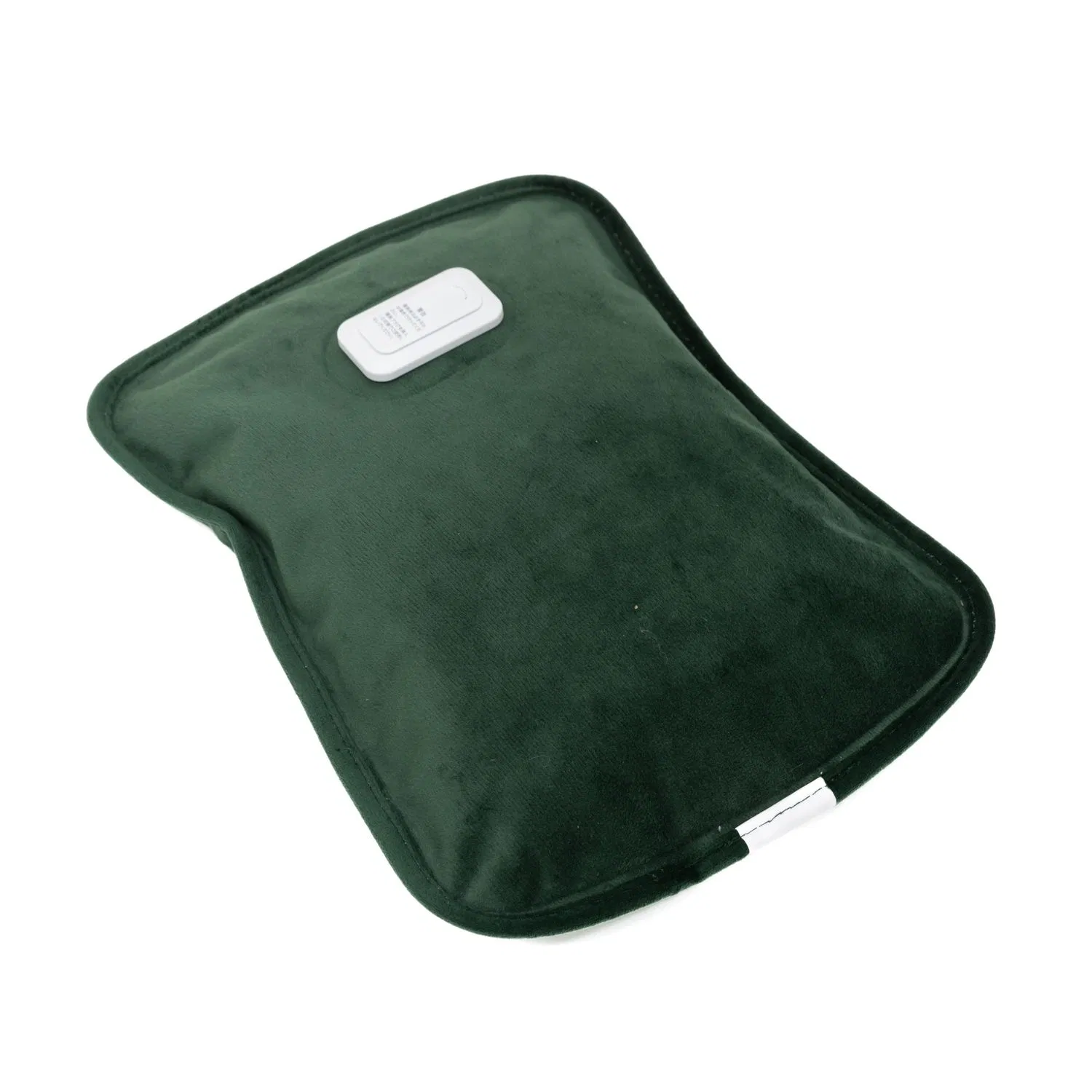 High Quality Green Flannel Explosion-Proof Electric Hot Water Bag with European Plug