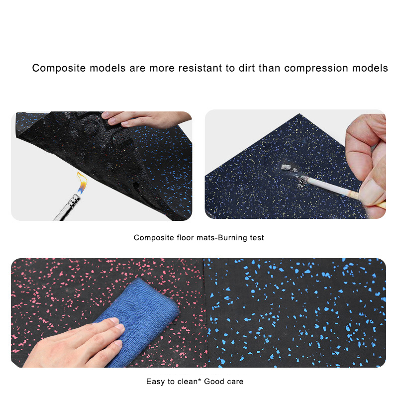 Anti-Slip Strength Training Gym Rubber Flooring Rolls Tiles Sports Equipments Rubber Mat