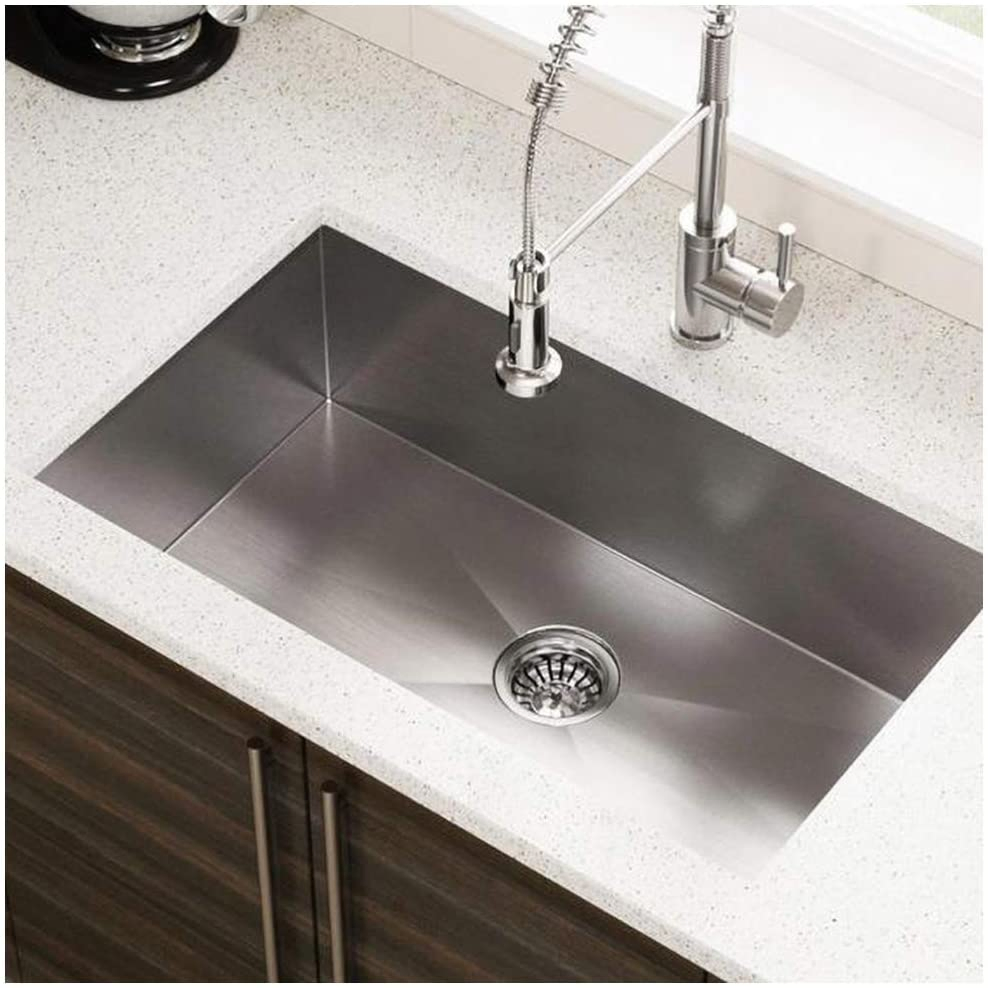 3mm Thickness Thickened Kitchen 304 Commercial Stainless Steel Sink Large Single Sink Undermount Stainless Steel Handmade Sink Kitchen Sink
