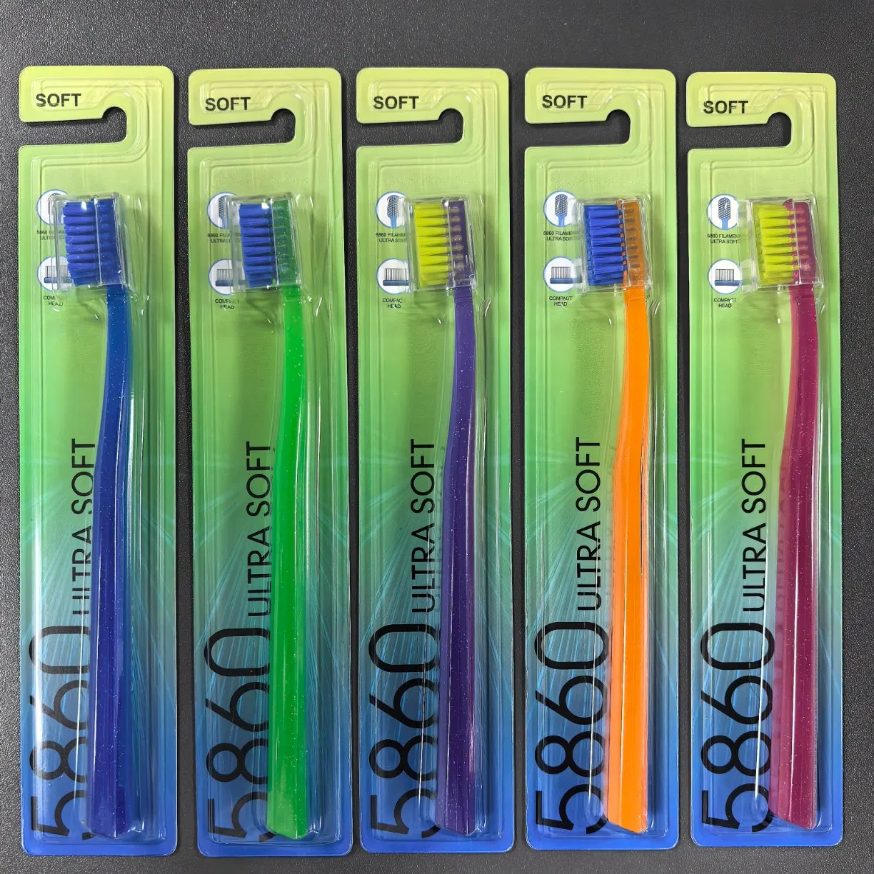 Disposable Soft Rubber Dental Picks Home Use Interdental Brush Toothpicks Adult Teeth Cleaner in Blister Card Packaging