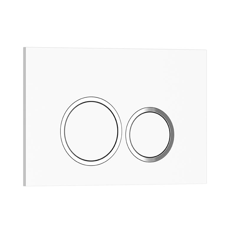 Sanitary Ware Bathroom Light Luxury Silver Grey Color Toilet Flushing Button Panel for Concealed Toilet Cistern