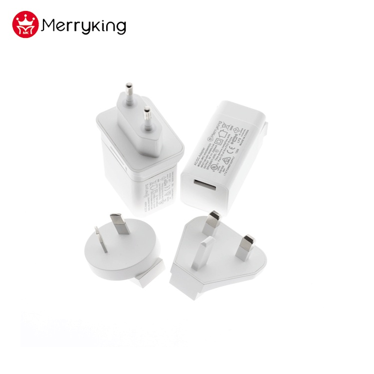 Merryking TUV UL CB Ce GS 5V 2A USB Interchangeable Wall Charger