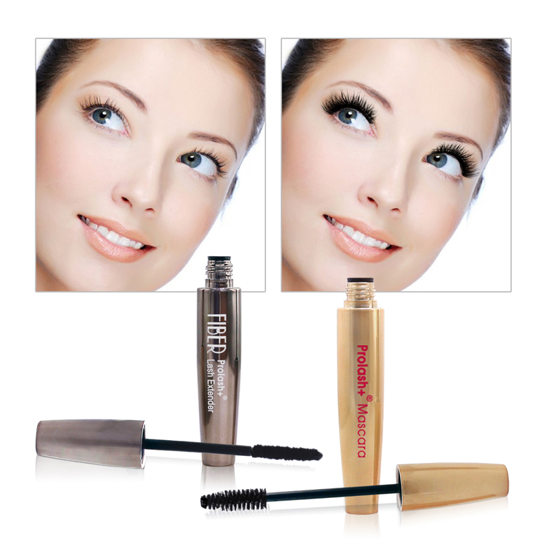 OEM Qbeka Best Effect Prolash+ 3D Fiber Lash Mascara for Eyelash Growth and Thicker Gel & Dry Fiber Formula 2 Tubes Makeup