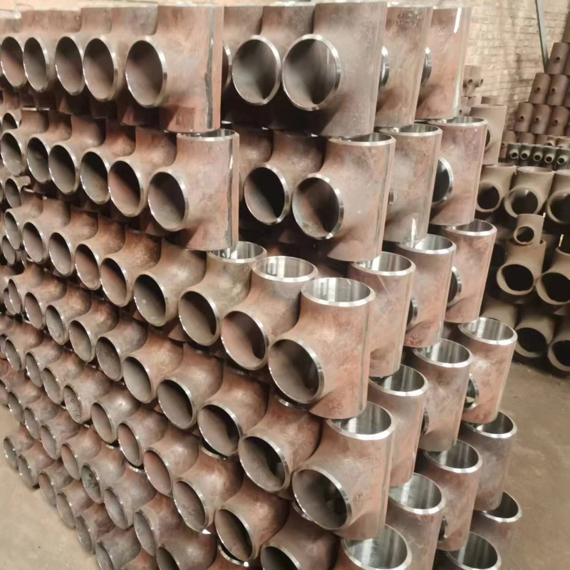 8" Industrial Butt-Welded Pipe Fitting Stainless Carbon Steel Equal Straight Cross Tee