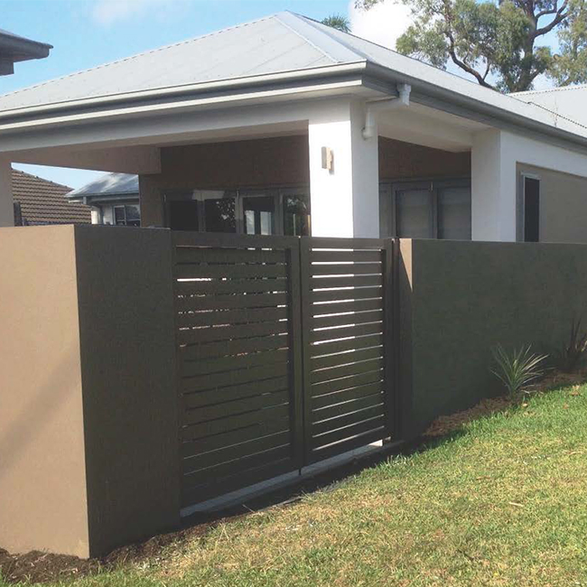 Customization Garden Decorative Metal Aluminum Privacy Horizontal Slat Screen Fence Panel