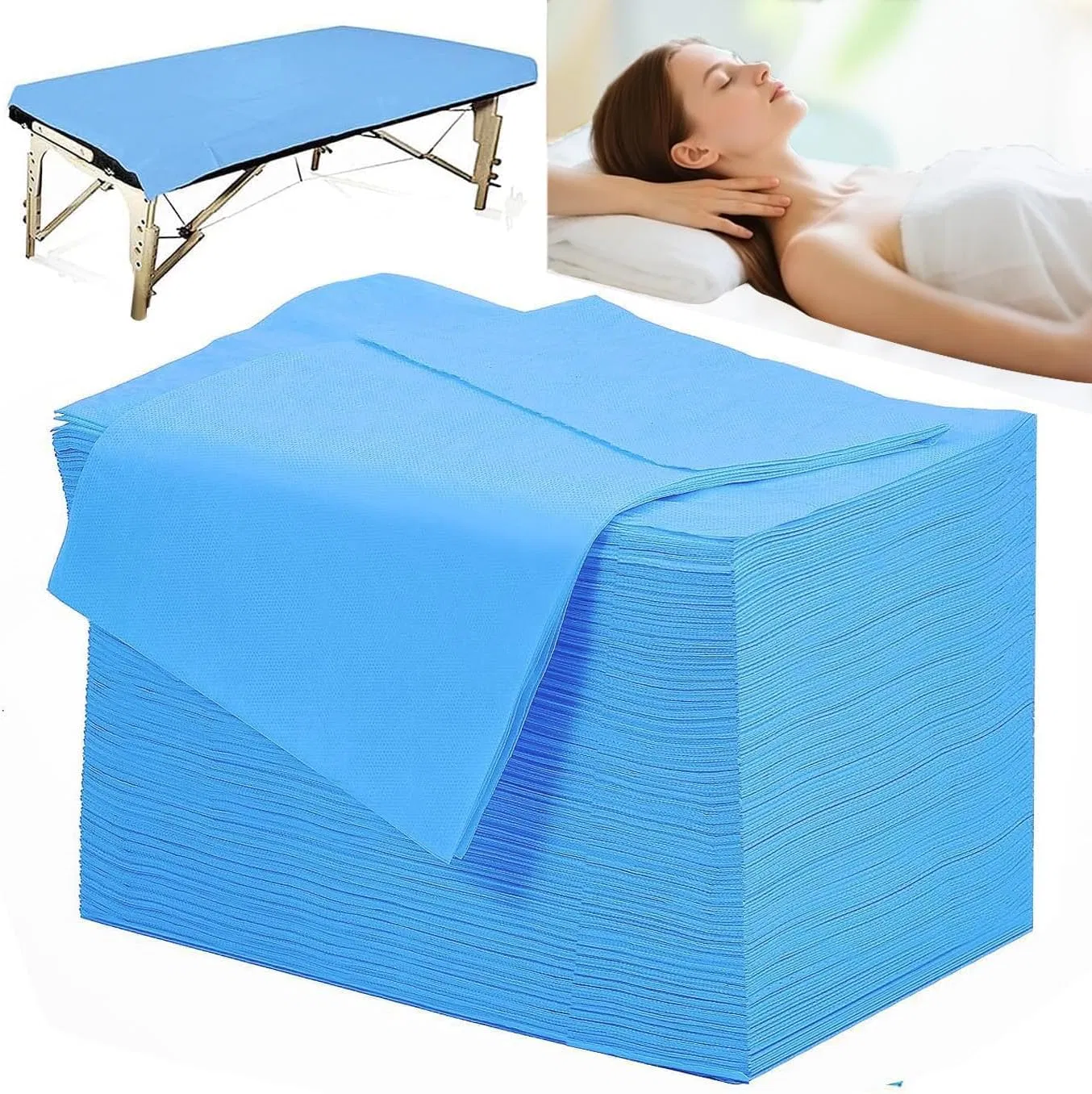 200PCS Disposable Bed Sheets, Non-Woven Hospital Bed Sheets for Examination, Massage and Post-Surgery Care