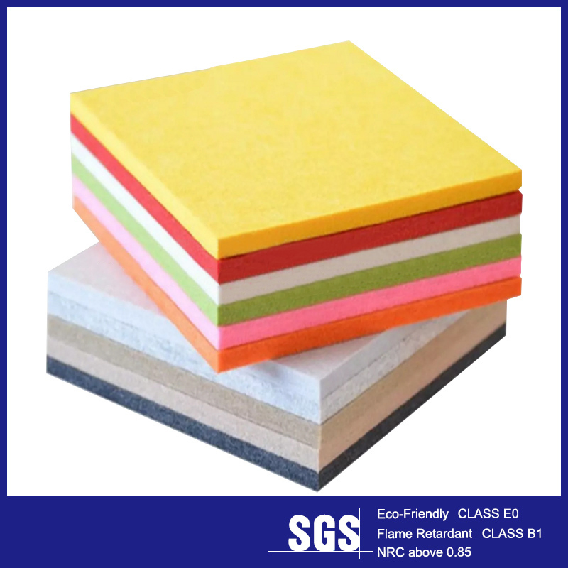 Sound Absorbing 3/9/12mm Thickness Polyester Acoustic Panel for Working Space Decoration