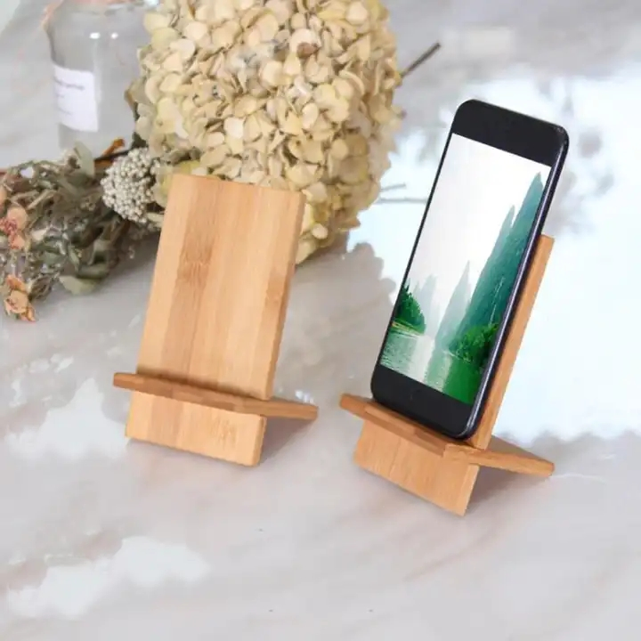 Free Customized Bamboo Mobile Phone Stand Holder /Holder for Watch/Charging/Telephone /iPad