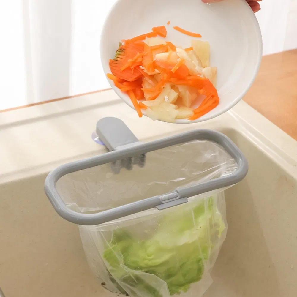 Cleaning Pad Holder Portable Plastic Portable Hanging Bag Kitchen Trash Storage Esg23207