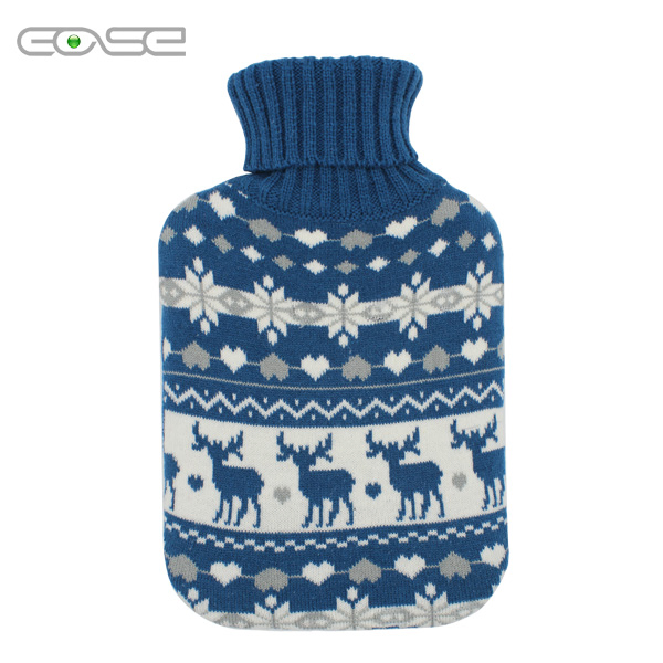 Warm and Snuggly Hot Water Bottle with Knitted Design
