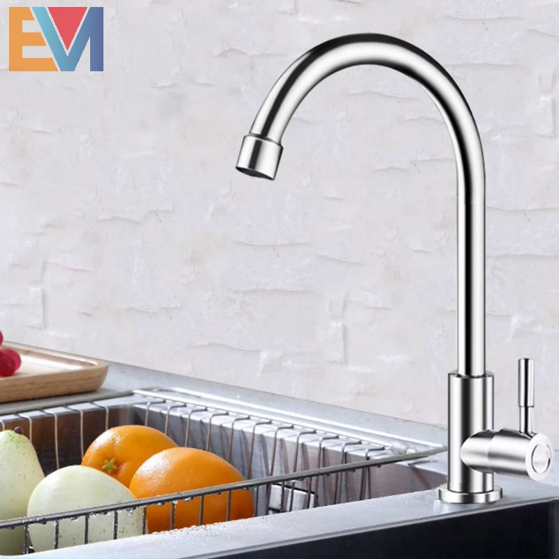 304 Stainless Steel Single Handle Kitchen Faucet