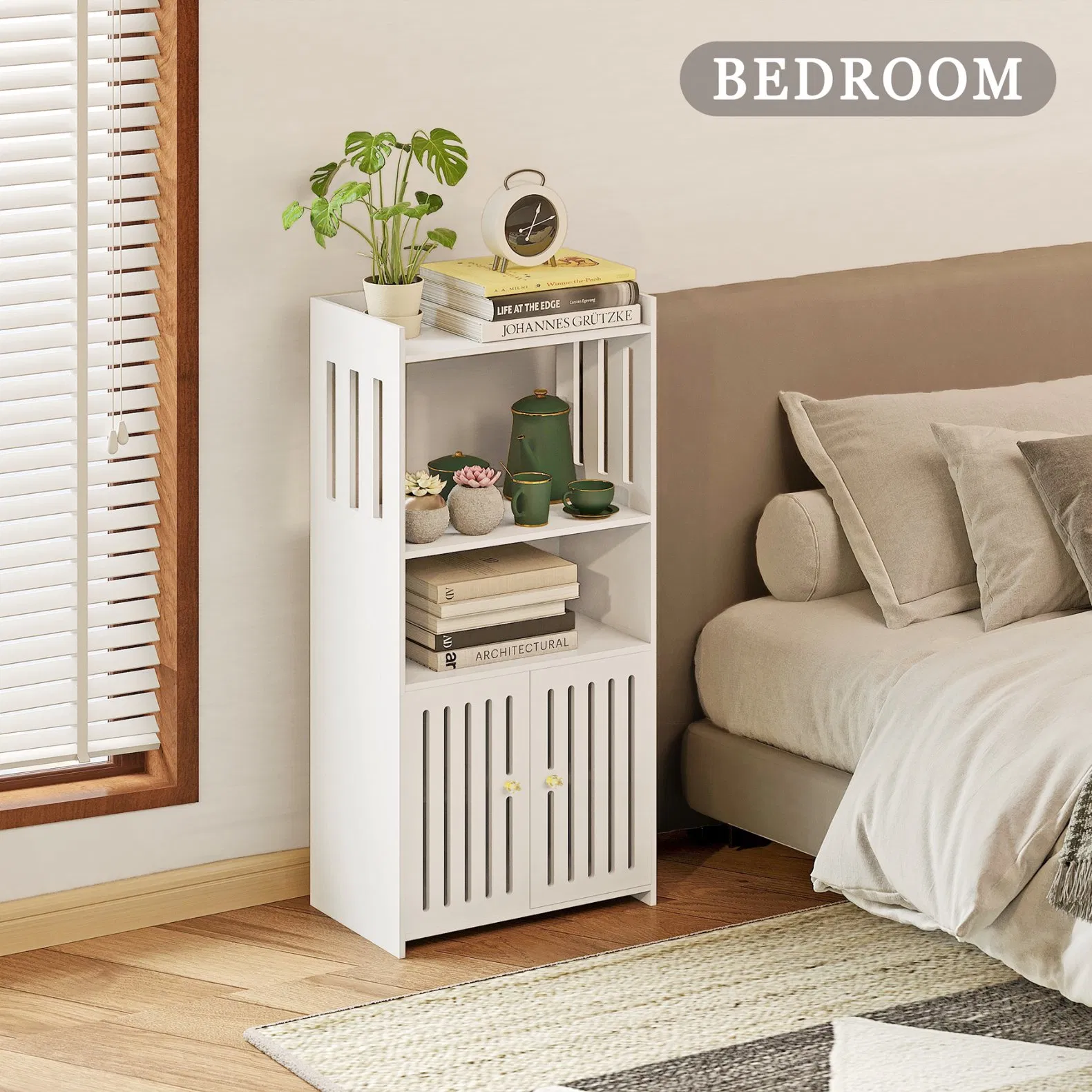 Compact PVC Bathroom Cabinet Shelf Organizer for Small Space Home Kitchen Storage