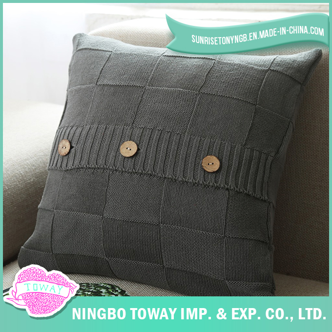 Custom Throw Pillow Case Blank Watercolor Knitted Cushion Cover