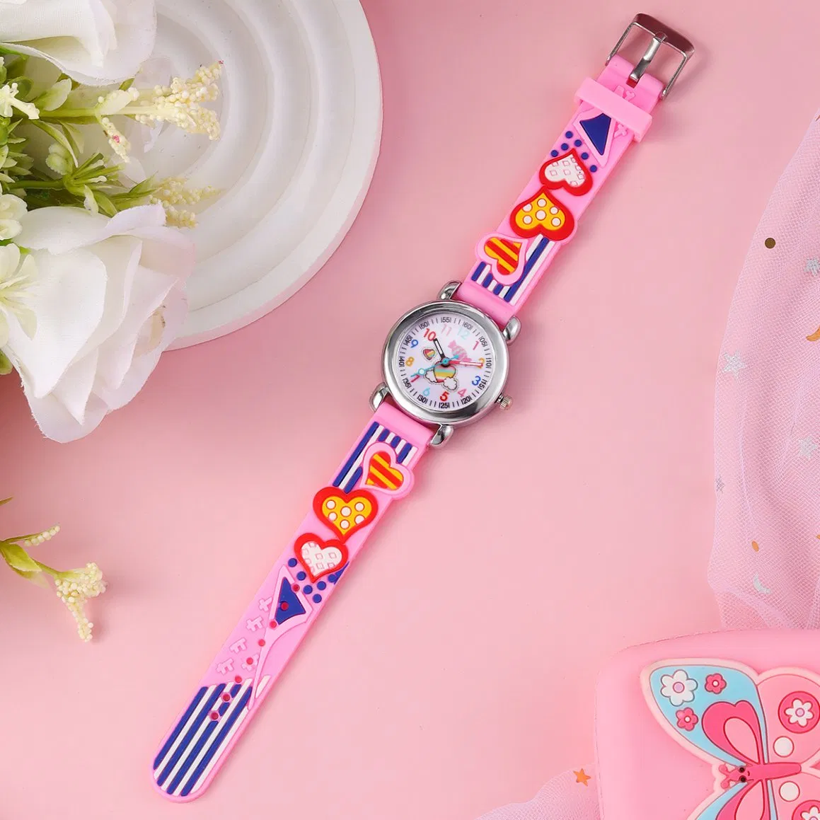 Watch Set Cute Versatile Child Teenager Pink