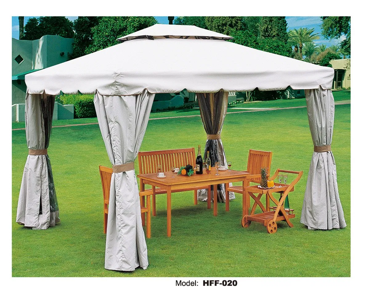 Patio Outdoor Furniture Comfortable Aluminum White Top Gazebo Pergola