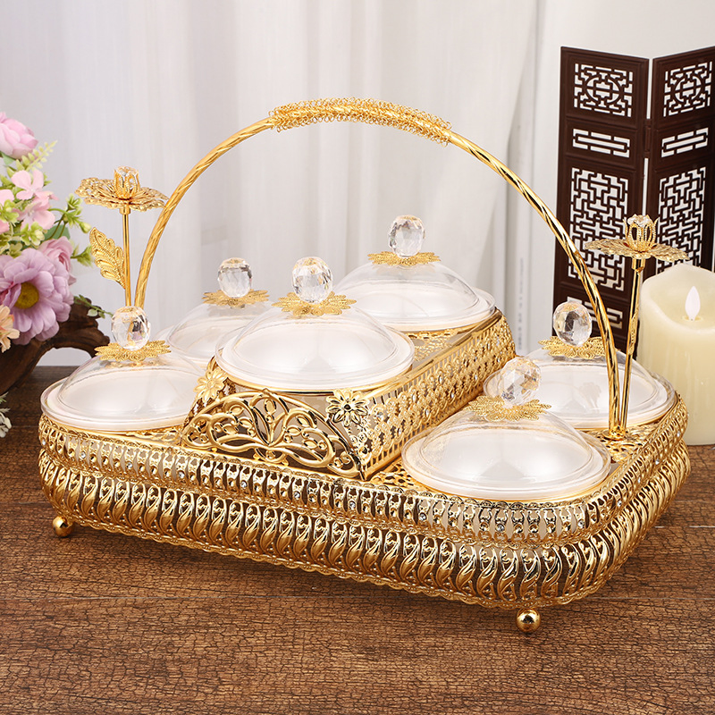 Kitchenware Golden Nordic Fruit Storage for Home Living Room Tray